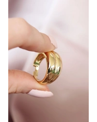 Metal Gold Renk Ayarlamalı Kadın Yüzük