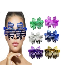 Metalize Extra Parlak Yaprak Panjur Parti Gözlüğü 6 Renk 6 Adet