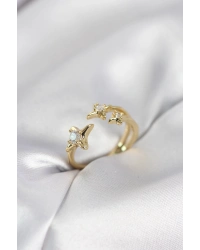 Minimal Kutup Yıldızı Model Gold Renk Kadın Yüzük