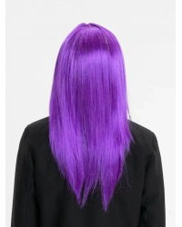 Mor Renk Düz Kesim Uzun Parti Peruğu Takma Saç