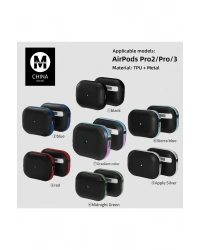 Movenchy Airpods 3 (3.nesil) MO-A8 Armor Kılıf - Sierra Blue