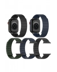 Movenchy Watch 45mm Carbon Steel Kordon - Lacivert