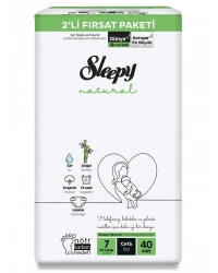 Natural Bebek Bezi 2Li Fırsat Paketi 7 Beden 40 Adet