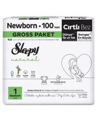 Natural Bebek Bezi Gross Paket 1 Beden 2-5 Kg 100 Adet