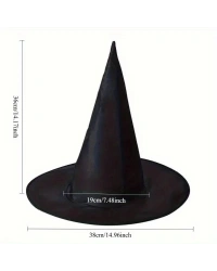 NessiWorld 8 Adet Siyah Cadı Şapkası – Yetişkin & Çocuk Kostüm Aksesuarı