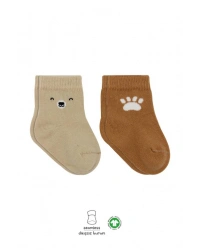 NessiWorld Bear Penye Soket Çorap 2Li BS10116 Bej