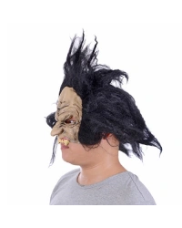 NessiWorld Dişli Korku Maskesi Saçlı Yarım Surat