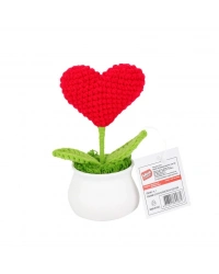 NessiWorld FL-7 12Lİ Kroşe Örgü Saksıda Kalp