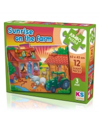 NessiWorld NessiWorldrise On The Farm 12 Parça Puzzle