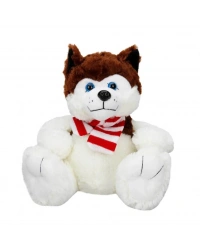NessiWorld Oturan Husky Atkılı Peluş Köpek 30 cm