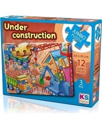 NessiWorld Under Construction Jumbo 12 Parça Puzzle