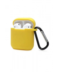 Newface Airpods 2 (2.nesil) Sert Silikon Kılıf - Sarı