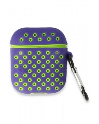 Newface Airpods 2 (2.nesil) Spor Delikli Kılıf - Lila-Yeşil