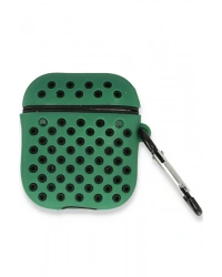 Newface Airpods 2 (2.nesil) Spor Delikli Kılıf - Yeşil-Siyah