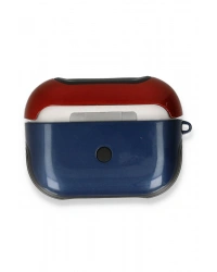 Newface Airpods 3 (3.nesil) 3in1 Kılıf - Lacivert-Kırmızı