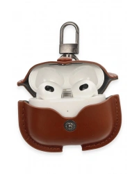 Newface Airpods 3 (3.nesil) Çanta Deri Kılıf - Taba