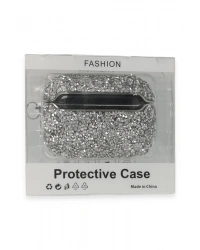 Newface Airpods 3 (3.nesil) Mira Taşlı Kılıf - Gümüş