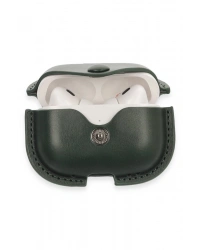 Newface Airpods Pro 2 (2.nesil) Çanta Deri Kılıf - Haki Yeşil