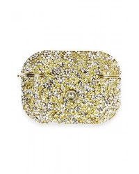 Newface Airpods Pro 2 (2.nesil) Luz Taşlı Kılıf - Gold