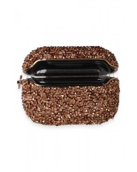 Newface Airpods Pro 2 (2.nesil) Mira Taşlı Kılıf - Rose Gold