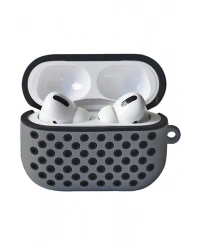 Newface Airpods Pro 2 (2.nesil) Spor Delikli Kılıf - Gri-Siyah