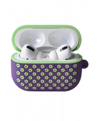 Newface Airpods Pro 2 (2.nesil) Spor Delikli Kılıf - Lila-Yeşil