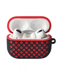 Newface Airpods Pro 2 (2.nesil) Spor Delikli Kılıf - Siyah-Kırmızı