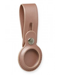 Newface Airtag Askılı Deri Kılıf - Rose Gold