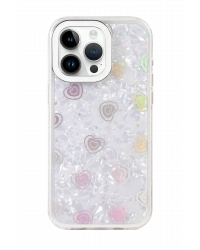 Newface Apple iPhone 14 Lumi Desenli Kapak - Beyaz