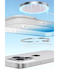 Newface Apple iPhone 14 Pro Max Pummel Shiny Magsafe Kapak - Siyah