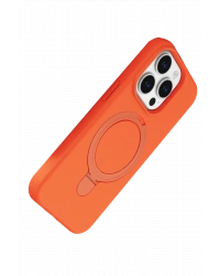 Newface Apple iPhone 14 Pro Max Regal Magsafe Standlı Kapak - Turuncu