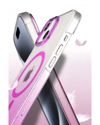 Newface Apple iPhone 15 Plus Glossy Magsafe Kapak - Mavi