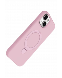 Newface Apple iPhone 15 Plus Regal Magsafe Standlı Kapak - Açık Pembe