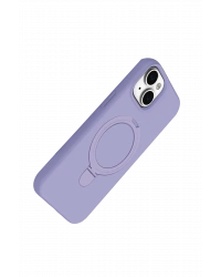 Newface Apple iPhone 15 Plus Regal Magsafe Standlı Kapak - Lila