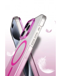 Newface Apple iPhone 15 Pro Max Glossy Magsafe Kapak - Siyah