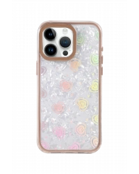 Newface Apple iPhone 15 Pro Max Lumi Desenli Kapak - Çöl Titanyum