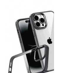 Newface Apple iPhone 15 Pro Max Razer Lensli Silikon - Siyah