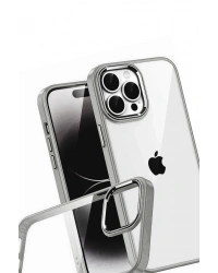 Newface Apple iPhone 15 Pro Max Razer Lensli Silikon - Titan Gri