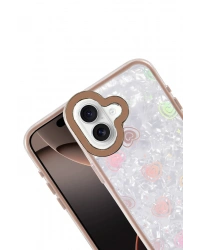 Newface Apple iPhone 16 Lumi Desenli Kapak - Çöl Titanyum