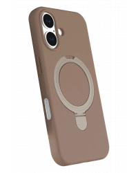 Newface Apple iPhone 16 Plus Regal Magsafe Standlı Kapak - Çöl Titanyum