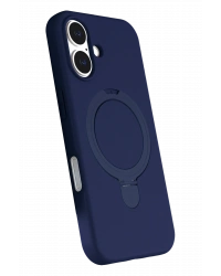 Newface Apple iPhone 16 Plus Regal Magsafe Standlı Kapak - Lacivert