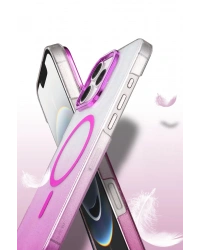 Newface Apple iPhone 16 Pro Glossy Magsafe Kapak - Mor