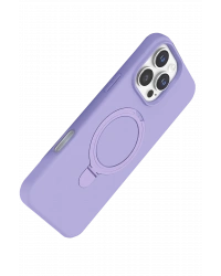 Newface Apple iPhone 16 Pro Regal Magsafe Standlı Kapak - Lila