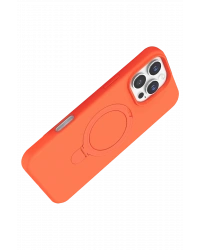 Newface Apple iPhone 16 Pro Regal Magsafe Standlı Kapak - Turuncu