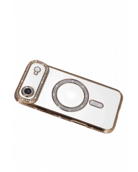Newface Apple iPhone 17 Air Joke Simli Magneticsafe Kılıf - Gold