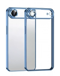 Newface Apple iPhone 17 Air Razer Lensli Silikon - Açık Mavi