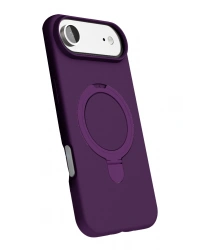 Newface Apple iPhone 17 Air Regal Magsafe Standlı Kapak - Derin Mor