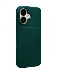 Newface Apple iPhone 17 Auto Focus Karbon Kapak - Koyu Yeşil