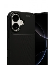 Newface Apple iPhone 17 Auto Focus Karbon Kapak - Siyah