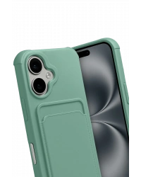 Newface Apple iPhone 17 Kelvin Kartvizitli Silikon - Açık Yeşil